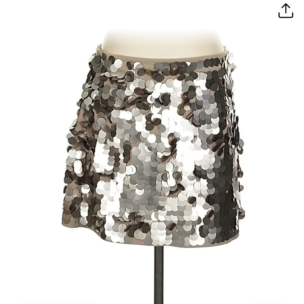 J. Crew Metallic Sequin Mini Skirt